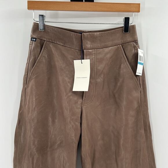 Citizens of Humanity Beverly Slouch Boot Leather Trouser - Brown - 24 - NWT - Picture 2 of 9